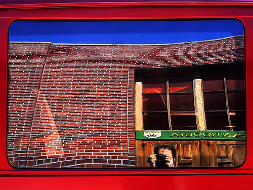 Self Portrait with Atlantic Avenue Self Portrait with Atlantic Avenue