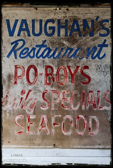 Vaughan's, on Dauphine Street in the Bywater, in New Orleans. Just like on TV.